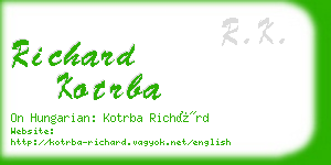 richard kotrba business card